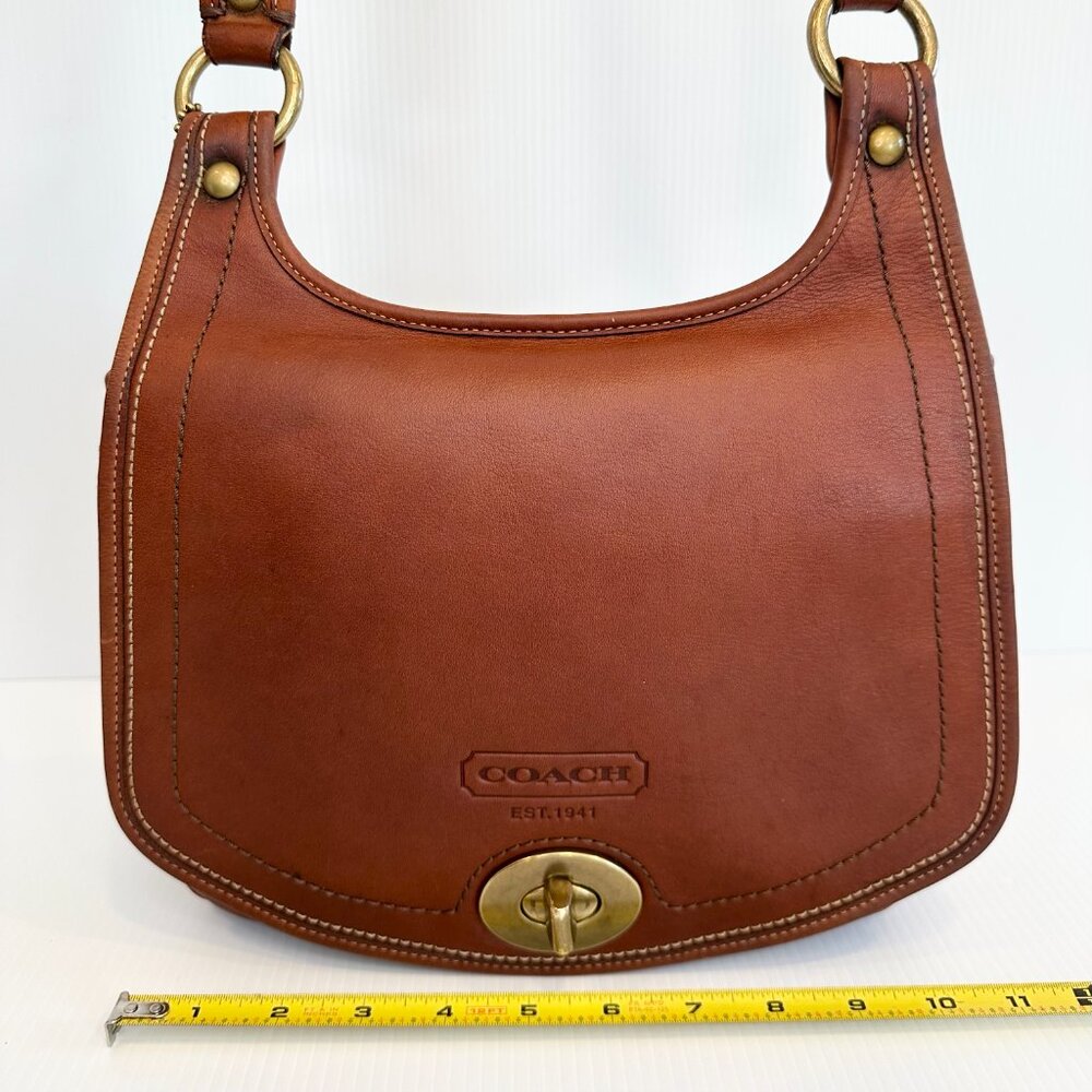 COACH 65th Anniversary Crescent Hippie Crossbody Whiskey Leather RARE - Picture 11 of 16